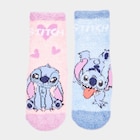 Chaussettes d'intérieur mi-hautes Stitch multicolore fille - STITCH en promo chez La Halle Brest à 7,69 €