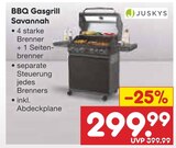 BBQ Gasgrill Savannah Angebote von Juskys bei Netto Marken-Discount Lippstadt für 299,99 €