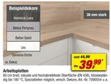 Arbeitsplatten Angebote bei toom Baumarkt Fürth für 39,99 €