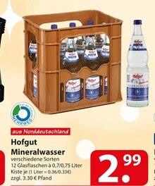 Hofgut Mineralwasser bei famila Nordost in Stade Hofgut Mineralwasser im Angebot bei famila Nordost Stade für 2,99 €