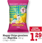 Happy Chips gesalzen oder Paprika Angebote von Happy Chips bei E center Weinheim für 1,29 €