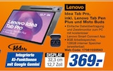 expert Schwerin - Idea Tab Pro, inkl. Lenovo Tab Pen Plus und Moto Buds Angebot im Prospekt Idea Tab Pro, inkl. Lenovo Tab Pen Plus und Moto Buds bei expert im Schwerin Prospekt für 369,00 €