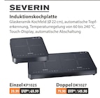 Einzel Induktionskochplatte KP1025 von Severin im aktuellen V-Markt Prospekt für 39,99 €