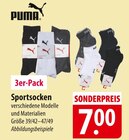 Sportsocken 3er-Pack Angebote von Puma bei famila Nordost Neustadt für 7,00 €