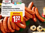 Aktuelles Schinkenmettwurst-Endchen Angebot bei REWE in Duisburg ab 1,22 €