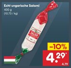 Echt ungarische Salami für 4,29 € bei Netto Marken-Discount im Angebot Echt ungarische Salami im aktuellen Netto Marken-Discount Prospekt
