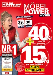 Aktueller Höffner Prospekt mit Glühbirne, "MÖBEL POWER WOCHEN", Seite 1