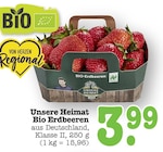 Bio Erdbeeren im Angebot bei E center in Oberursel Bio Erdbeeren Angebote von Unsere Heimat bei E center Oberursel für 3,99 €