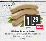 Aktuelles Bärlauchbratwürste Angebot bei Hieber in Freiburg (Breisgau) ab 1,29 €