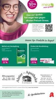 Aktueller mea - meine apotheke Prospekt "Unsere August-Angebote" Seite 1 von 4 Seiten für Hamburg