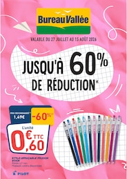 Prospectus Bureau Vallée "JUSQU'À 60% DE RÉDUCTION", 1 page, 27/07/2026 - 15/08/2026