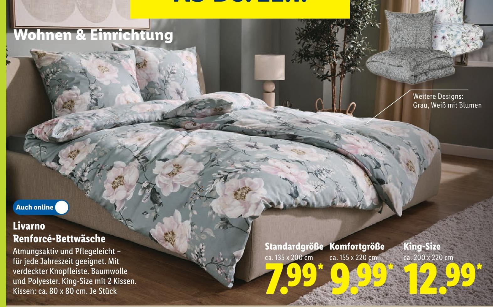 Renforcé-Bettwäsche ca. 155 x 220 cm