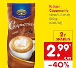 Cappuccino im Angebot bei Netto Marken-Discount in Karlsruhe Cappuccino Angebote von Krüger bei Netto Marken-Discount Karlsruhe für 2,99 €