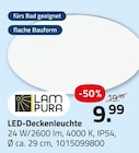 LED-Deckenleuchte von LAMPURA im aktuellen ROLLER Prospekt