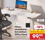 Höhenverstellbarer Schreibtisch Office Stand von Juskys im aktuellen Netto Marken-Discount Prospekt für 99,99 €