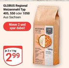 Weizenmehl Typ 405, 550 oder 1050 Angebote von Globus Regional bei GLOBUS Jena für 2,99 €