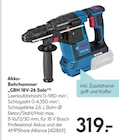 Akku-Bohrhammer „GBH 18V-26 Solo“ von Bosch im aktuellen Hellweg Prospekt für 319,00 €