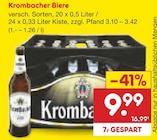 Biere Angebote von Krombacher bei Netto Marken-Discount Aurich für 9,99 €