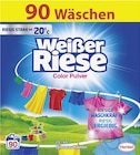 Colorwaschmittel Pulver von Weißer Riese für 11,99 € bei Rossmann im Angebot Colorwaschmittel Pulver von Weißer Riese im aktuellen Rossmann Prospekt