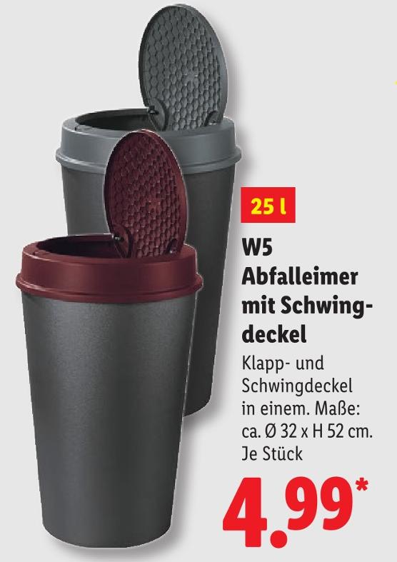 Abfalleimer mit Schwingdeckel