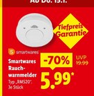 Rauchwarnmelder Typ RM520 von Smartwares im aktuellen Lidl Prospekt für 5,99 €