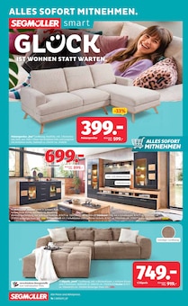 Couch im Segmüller Prospekt "ZUM GLÜCK GIBT’S SEGMÜLLER" mit 36 Seiten (Augsburg)
