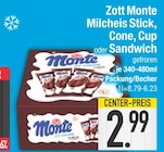 Milcheis Stick, Cone, Cup oder Sandwich im EDEKA Prospekt Milcheis Stick, Cone, Cup oder Sandwich von Zott Monte im aktuellen EDEKA Prospekt für 2,99 €