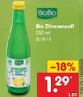 Bio Zitronensaft von BioBo für 1,29 € bei Netto Marken-Discount im Angebot Bio Zitronensaft von BioBo im aktuellen Netto Marken-Discount Prospekt