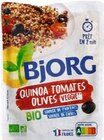 Quinoa tomates olives Bio - Bjorg en promo chez Monoprix Quinoa tomates olives Bio - Bjorg dans le catalogue Monoprix