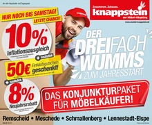 Möbel Knappstein Prospekt "DER DREIFACH-WUMMS ZUM JAHRESSTART" für Wuppertal, 12 Seiten, 21.01.2023 - 28.01.2023