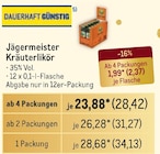 Kräuterlikör Angebote von Jägermeister bei Metro Nürtingen für 34,13 €