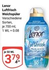 Luftfrisch Weichspüler Angebote von Lenor bei GLOBUS Rüsselsheim für 3,79 €