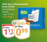 Tafelschokolade Bunte Vielfalt Angebote von Ritter Sport bei GLOBUS Gera für 0,99 €
