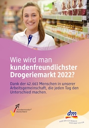 dm-drogerie markt Prospekt für Erkrath: Wie wird man kundenfreundlichster Drogeriemarkt 2022?, 1 Seite, 15.09.2022 - 29.09.2022