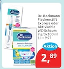 Fleckenstift Express oder Aktivkohle WC-Schaum von Dr. Beckmann für 2,89 € bei budni im Angebot Fleckenstift Express oder Aktivkohle WC-Schaum von Dr. Beckmann im aktuellen budni Prospekt