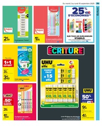 Prix et réduction Stabilo dans le prospectus Carrefour en cours Offre Stabilo dans le catalogue Carrefour du moment à la page 77