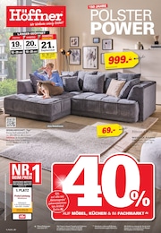 Möbel & Einrichtung Prospekt von Höffner in Ketsch Aktueller Höffner Möbel & Einrichtung Prospekt für Ketsch: 150 JAHRE POLSTER POWER mit 20} Seiten, 17.09.2025 - 30.09.2025
