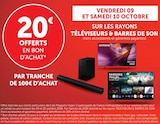 20€ offerts en bon d'achat sur les rayons téléviseurs & barres de son à Hyper U dans Saint-Gilles-Croix-de-Vie 20€ offerts en bon d'achat sur les rayons téléviseurs & barres de son à Hyper U dans Saint-Gilles-Croix-de-Vie