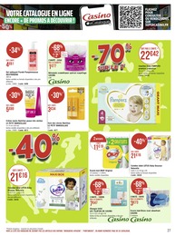 Prix et réduction Bébé dans le prospectus Casino Supermarchés en cours Offre Bébé dans le catalogue Casino Supermarchés du moment à la page 27