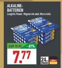 Aktuelle Batterie Angebote bei Marktkauf in Recklinghausen Aktuelles Alkaline-Batterien Longlife Power Mignon AA Angebot bei Marktkauf in Recklinghausen ab 7,77 €