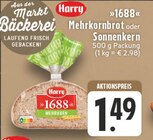 "1688" Mehrkornbrot oder Sonnenkern Angebote von Harry bei E center Duisburg für 1,49 €