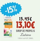 Sirop de Propolis - LADRÔME à 13,10 € dans le catalogue Naturalia