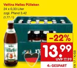 Aktuelles Helles Pülleken Angebot bei Netto Marken-Discount in Ratingen ab 13,99 €