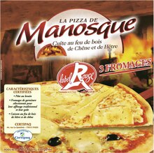 Pizza 3 Fromages surgelée Label Rouge - Géant Casino à Nice Pizza 3 Fromages surgelée Label Rouge en promo chez Géant Casino Nice à 3,43 €