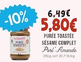 Purée Toastée Sésame Complet - PERL'AMANDE dans le catalogue Naturalia