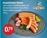 Knackfrische Wiener im V-Markt Prospekt zum Preis von 0,79 €
