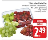 Aktuelle Weintrauben Angebote bei EDEKA in Leipzig Aktuelles Tafeltrauben Mix hell/rot Angebot bei EDEKA in Leipzig ab 2,49 €
