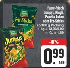 Jumpys, Ringli, Paprika Ecken oder Frit-Sticks Angebote von funny-frisch bei EDEKA Coburg für 0,99 €