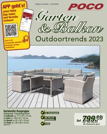 POCO Prospekt "Garten & Balkon - Outdoortrends 2023" mit 16 Seiten