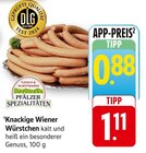 Knackige Wiener Würstchen Angebote von Pfälzer Spezialitäten bei E center Pirmasens für 0,88 €